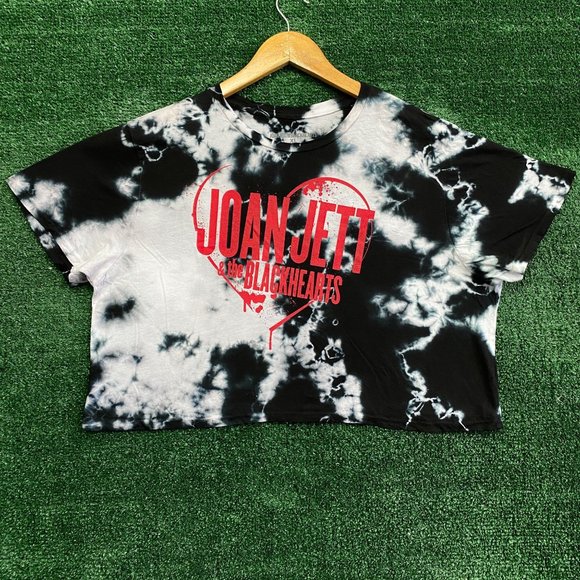 Joan Jett and the black hearts tie dye Crop Top size extra large